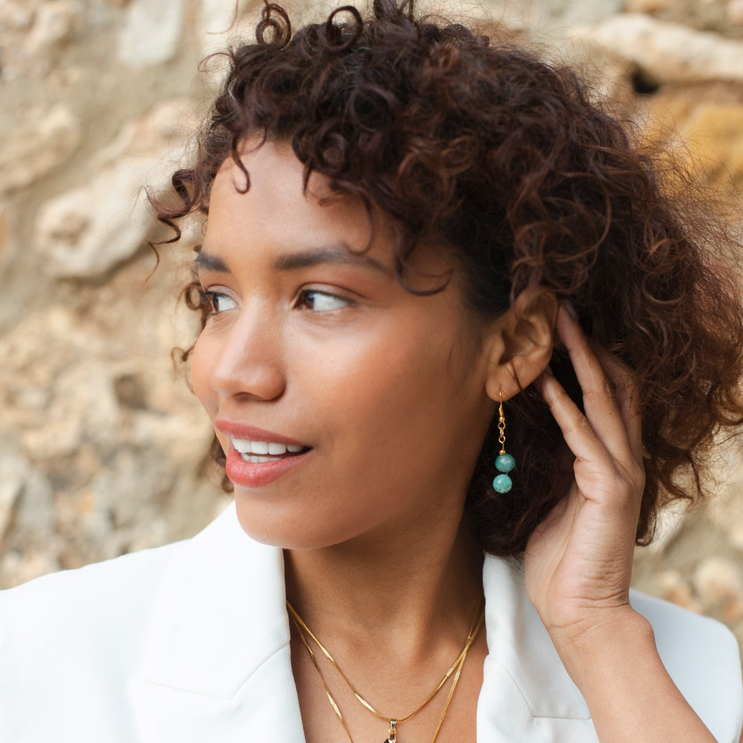 Boucles d’Oreilles en Pierre Naturelle