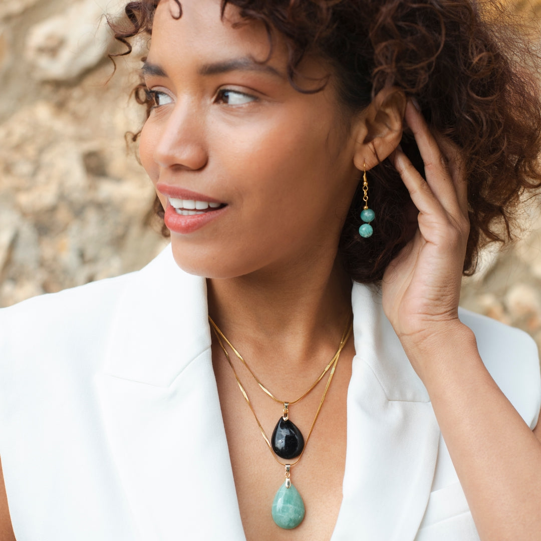 Boucles d'Oreilles Amazonite