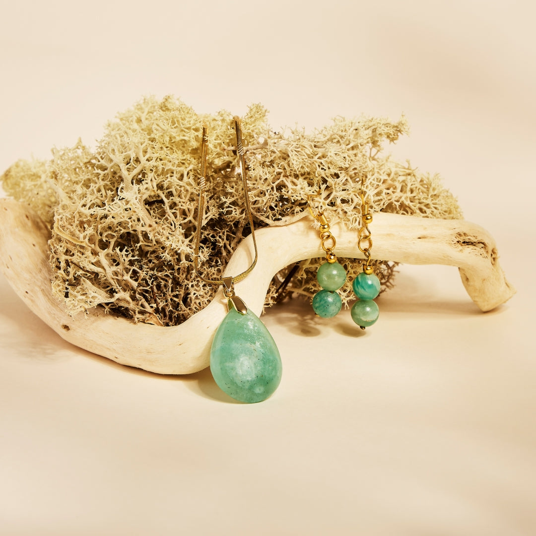 Collier Pendentif Amazonite