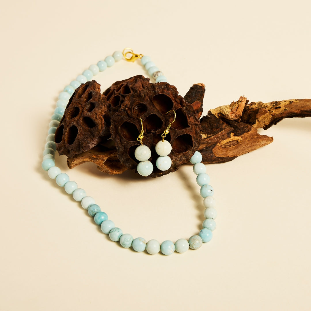 Boucles d'Oreilles Opaline Turquoise