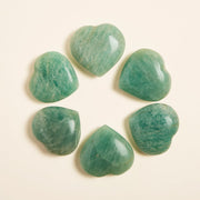 Pierres Cœurs Amazonite – Lot de 6 pièces