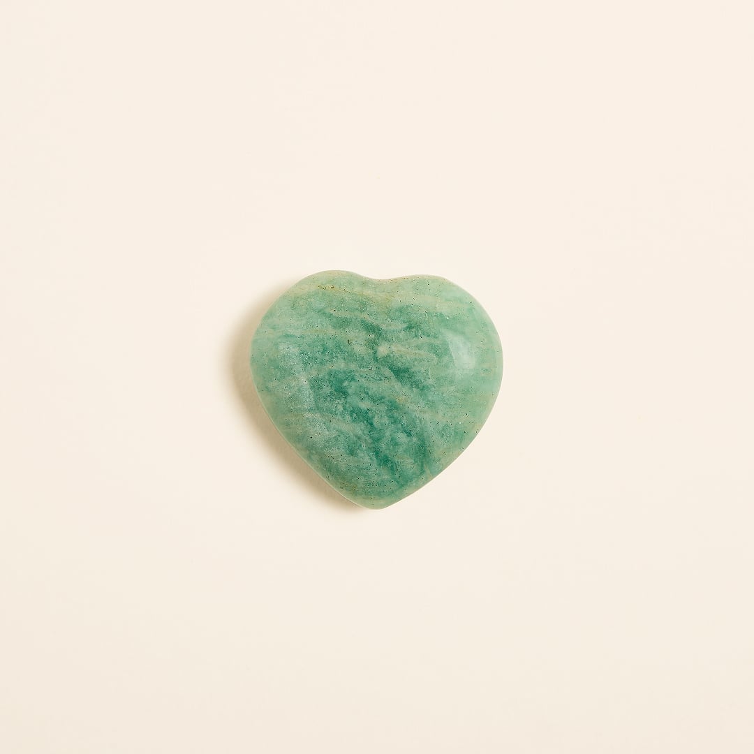Pierres Cœurs Amazonite – Lot de 6 pièces