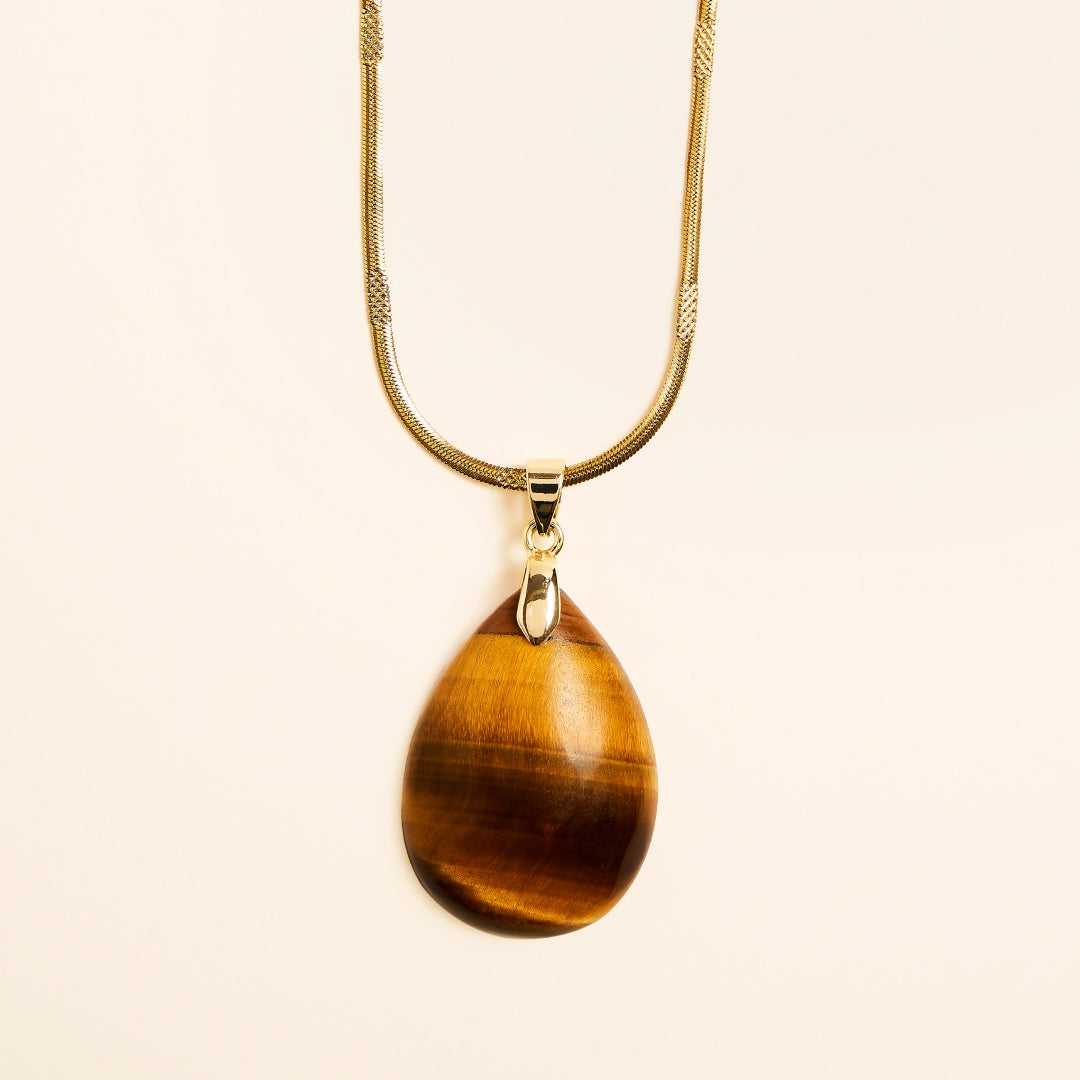 Collier Pendentif Oeil de Tigre