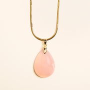 Collier Pendentif Quartz Rose