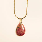 Collier Pendentif Rhodonite
