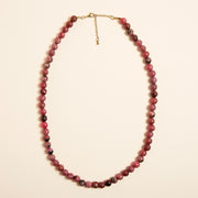 Collier Rhodonite en Perles