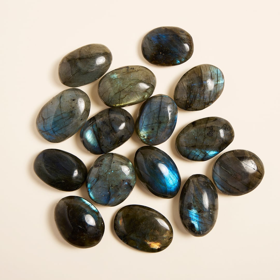 Pierres Roulées Labradorite – Lot de 15 pièces