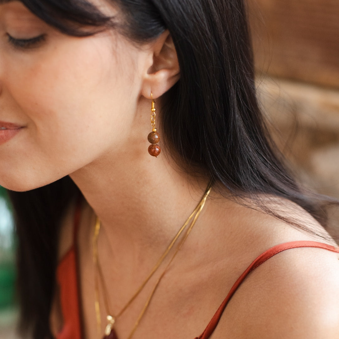Boucles d’Oreilles en Pierre Naturelle