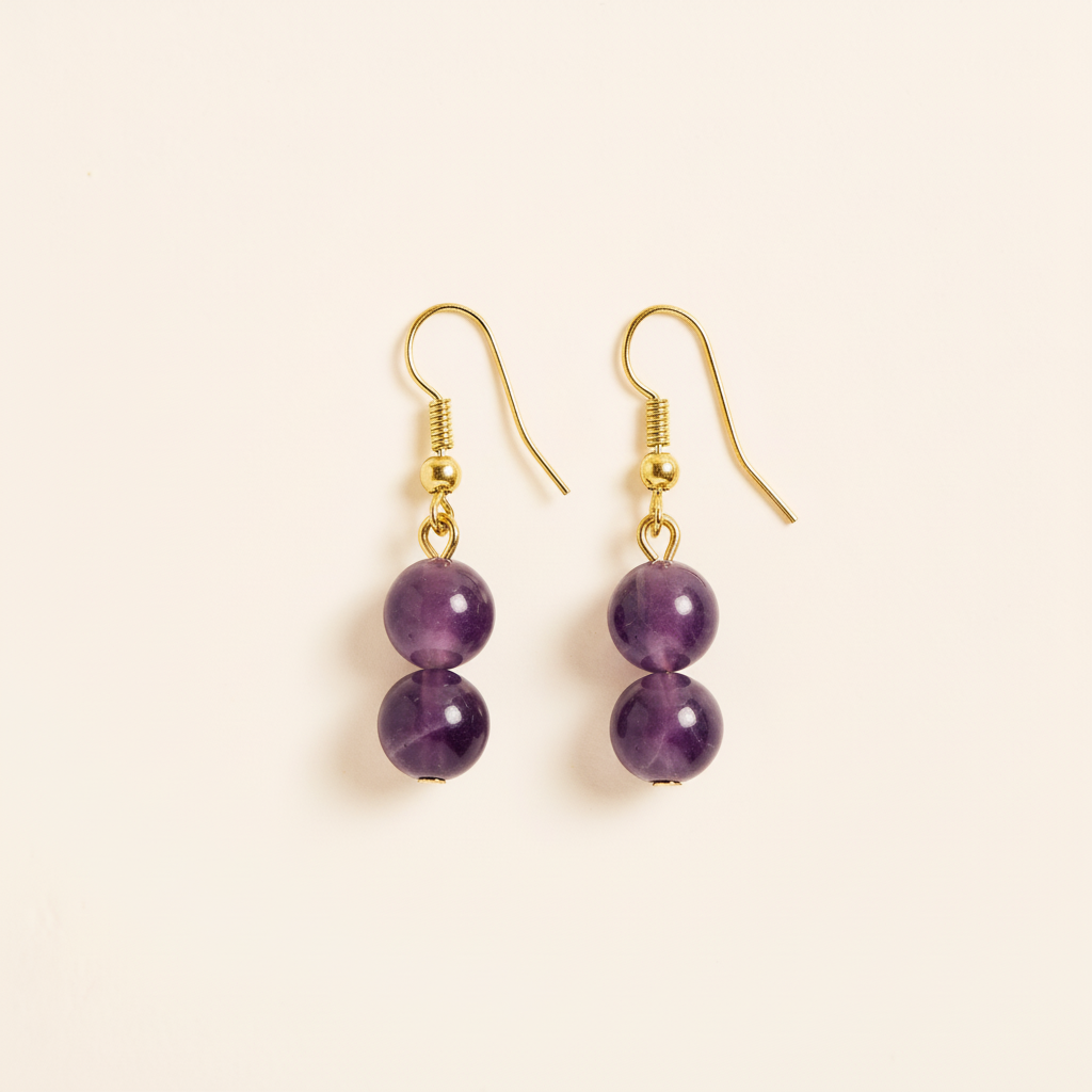 Boucles d'Oreilles Améthyste